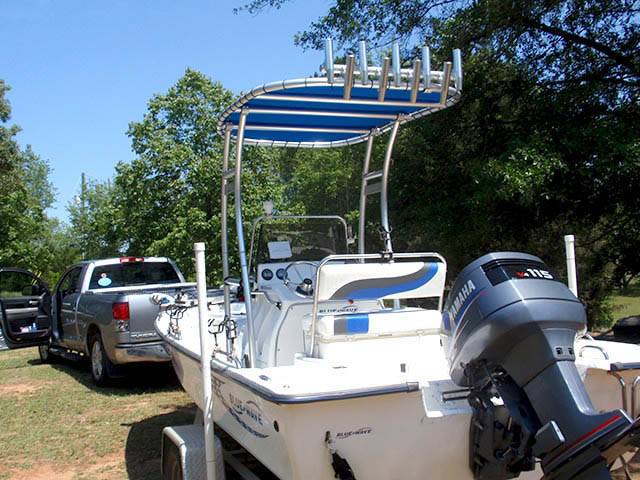 Blue Wave with SG300 Boat T-Top, customer install photo