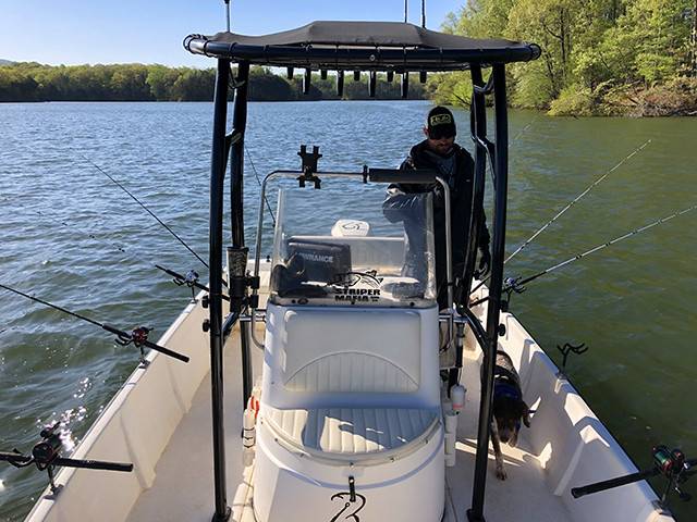 1995 Hydra-Sports Skiff 21' with SG600 Boat T-Top, customer install photo